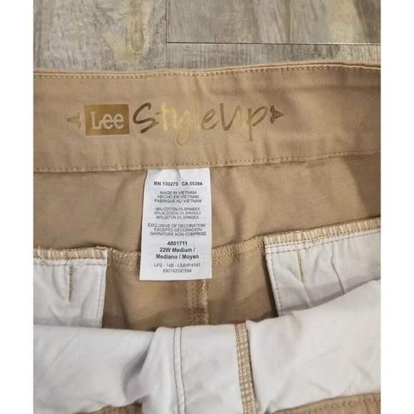 LEE Womens - STYLE UP - Caramel Pull-On Flare, Size 22W Medium - Cotton - Picture 4 of 10